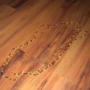 Brown beaded necklace